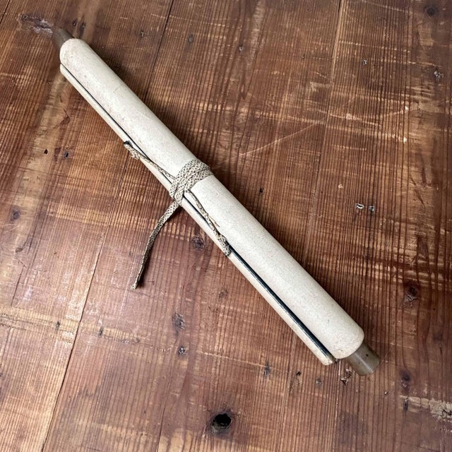 Antique Japanese Scroll with Hand-Painted Calligraphy For Sale - Image 11 of 18