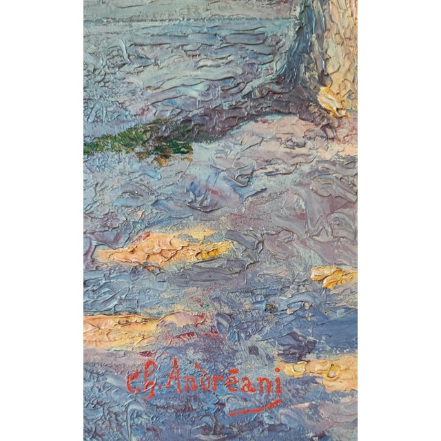 Charles Andréani, Personnages Orientaux devant la statue Diane, Oil on Canvas, Framed For Sale - Image 3 of 13