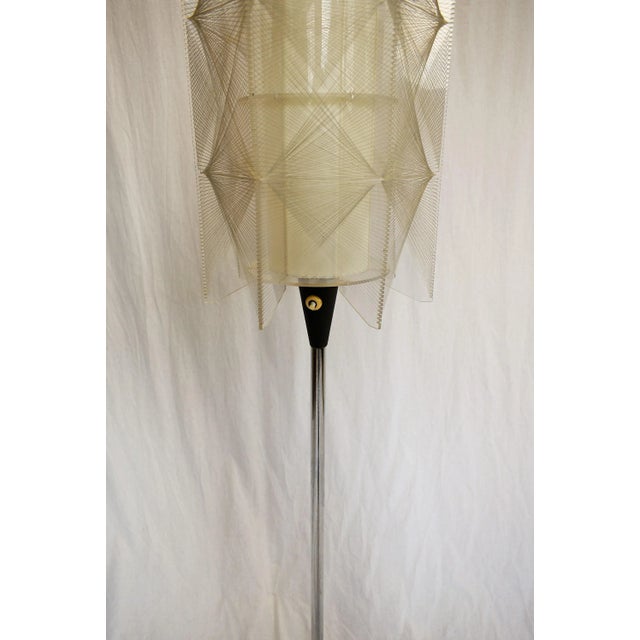 Mid-Century Czechoslovakian Floor Lamp in Nylon and Metal, 1950s For Sale - Image 14 of 18