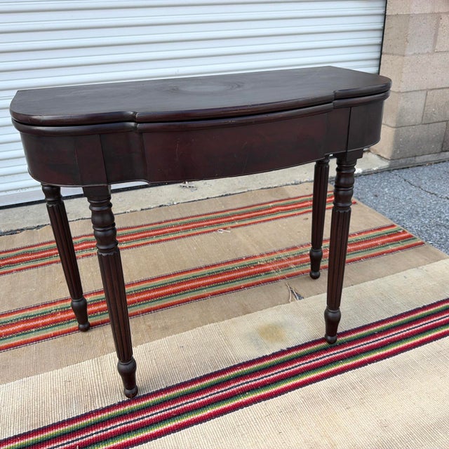 Antique Sheraton Mahogany Flip-Top Games Table, Baltimore, Circa 1810s For Sale - Image 18 of 18