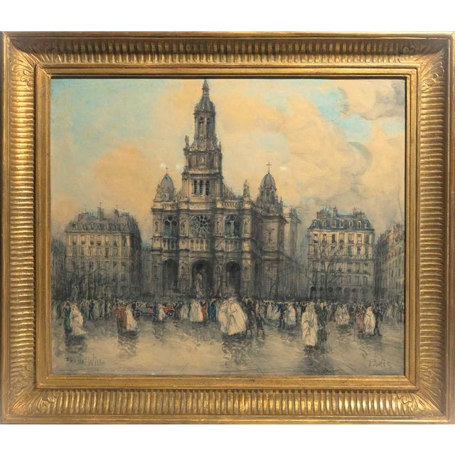 Frank Will, Church of the Holy Trinity, 19th Century, Gouache and Watercolor, Framed For Sale - Image 7 of 7