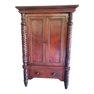 Ralph Lauren Mahogany Armoire Dresser For Sale
