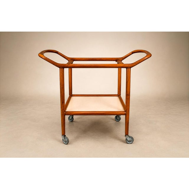 Brazilian Mid-Century Modern Bar Cart in Caviúna Wood, Brazil, 1960s For Sale - Image 12 of 18