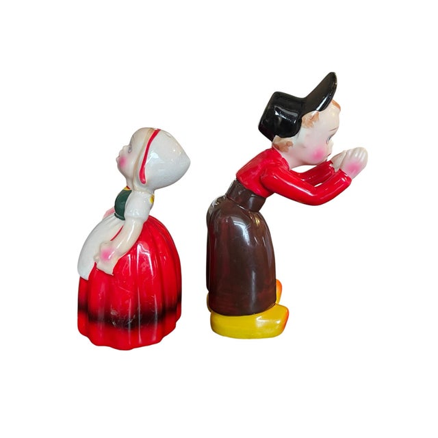 Ceramic Vintage Mid-Century Modern "Dutch Secret" Salt and Pepper Shakers - a Pair For Sale - Image 7 of 9