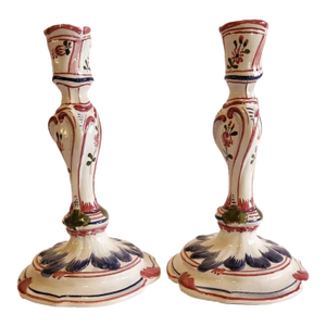Vintage Metropolitan Museum of Art Reproduction Italian Candlestick Holders Euc - a Pair
