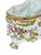 Pink Vintage Hollywood Regency Pink and Gold Floral Porcelain Footed Jardiniere For Sale - Image 8 of 11