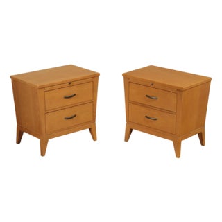Ethan Allen Horizon Collection Pair Of Two Drawer Nightstands For Sale