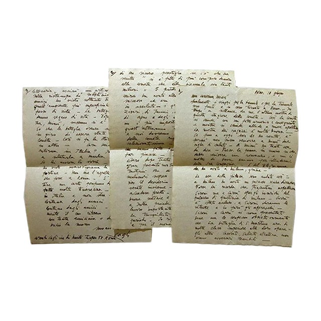 Corrado Cagli - Letter to the Countess Pecci Blunt - Mid-20th-Century For Sale