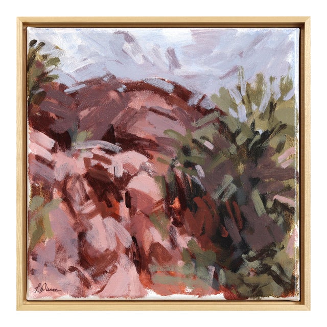 Calico Basin - Framed Contemporary Desert Landscape Painting on Canvas by Taylor Pierce For Sale