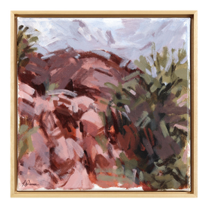 Calico Basin - Framed Contemporary Desert Landscape Painting on Canvas by Taylor Pierce