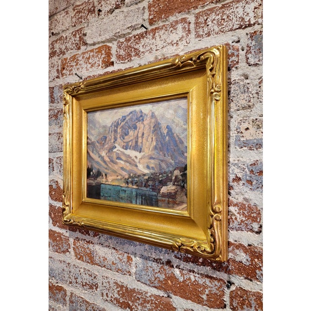 Edgar Payne -Lake in the Sierras-1920s California Impressionist Oil Painting For Sale In Los Angeles - Image 6 of 8