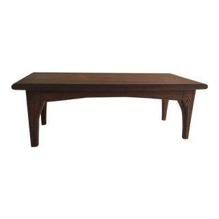 Primitive Walnut Platform Stool For Sale