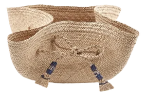 Johanna Ortiz Deep Navy Ocaña Bread Basket, Set of 2