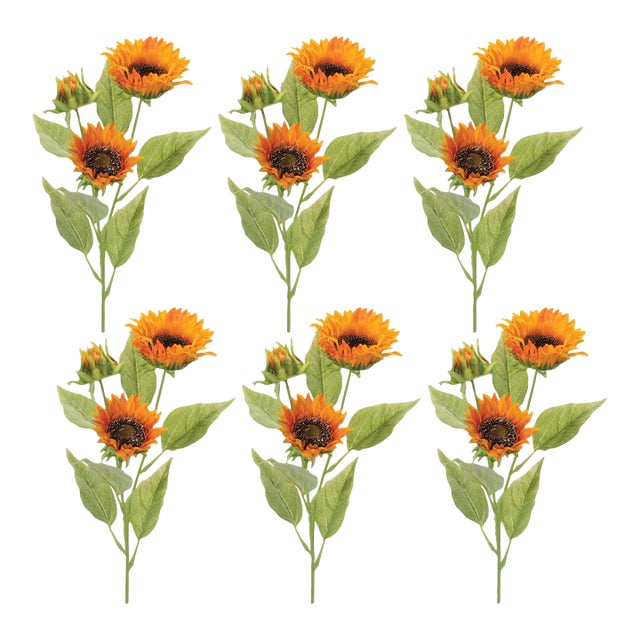 Fall Sunflower Spray (Set of 6) For Sale