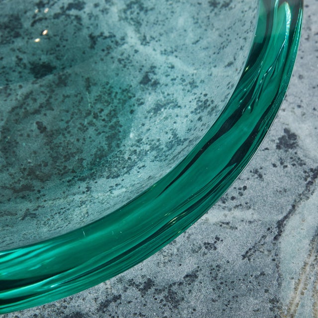 Oval Handblown Glass Bowl by Erwin Walter Burger for Fontana Arte, Italy 1950s For Sale In Chicago - Image 6 of 18