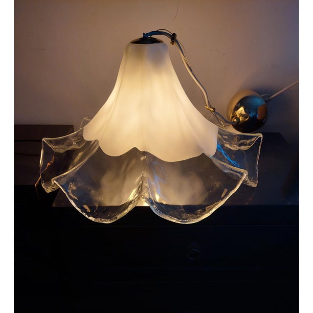 Mid-Century White Murano Glass Pendant Lamp from La Murrina, 1970s For Sale - Image 9 of 12