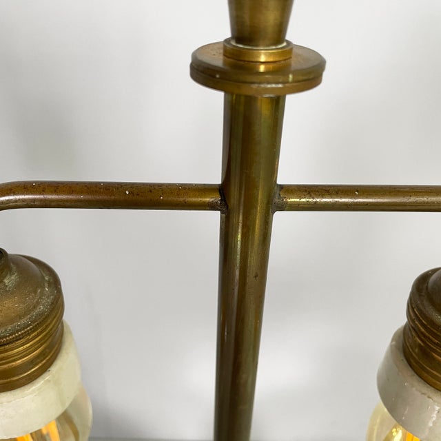 Gold Mid-Century Modern Italian Murano Glass Table Lamps attributed to Barovier & Toso, 1960s, Set of 2 For Sale - Image 8 of 17