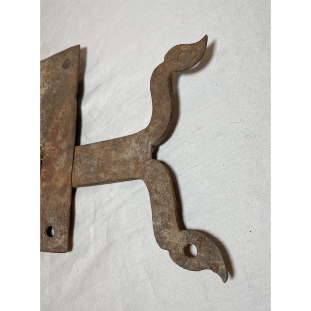 Antique 1700's Handmade Wrought Iron Skeleton Key Lock Locking Mech. Hardware For Sale - Image 13 of 13