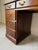 1970s 1970s Vintage Campaign Chippendale-Style Mahogany & Tooled Leather Top Partners Desk For Sale - Image 5 of 13