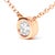 Contemporary 10K Rose Gold 1/3 Carat Round Brilliant-Cut Diamond Modern Bezel-Set Solitaire 16"-18" Pendant Necklace (H-I Color, SI2-I1 Clarity) For Sale - Image 3 of 6
