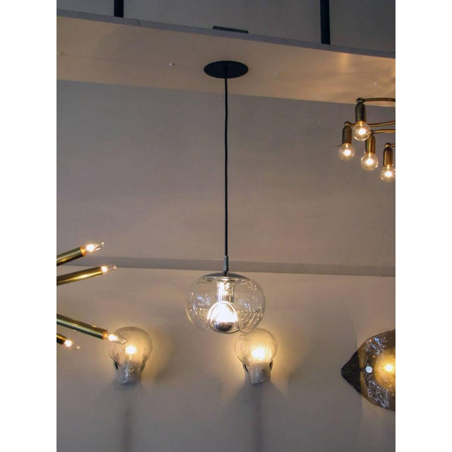 Clear Glass Hanging Lights, 1970 - Set of 3 For Sale - Image 10 of 10