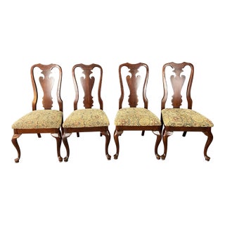 Late 20th Century Set of 4 Broyhill Solid Cherry Dining Chairs For Sale