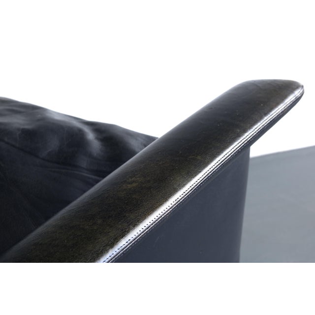 Black Rosewood and Vintage Black Leather Lounge Chair by Hans Olsen for CS Møbler For Sale - Image 8 of 10