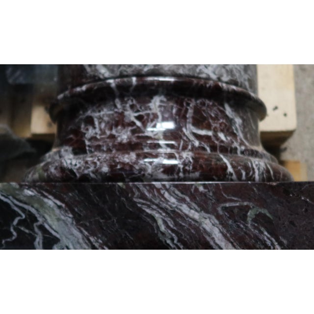 Stone Antique Royal Marble Columns, 1890s, Set of 2 For Sale - Image 7 of 11