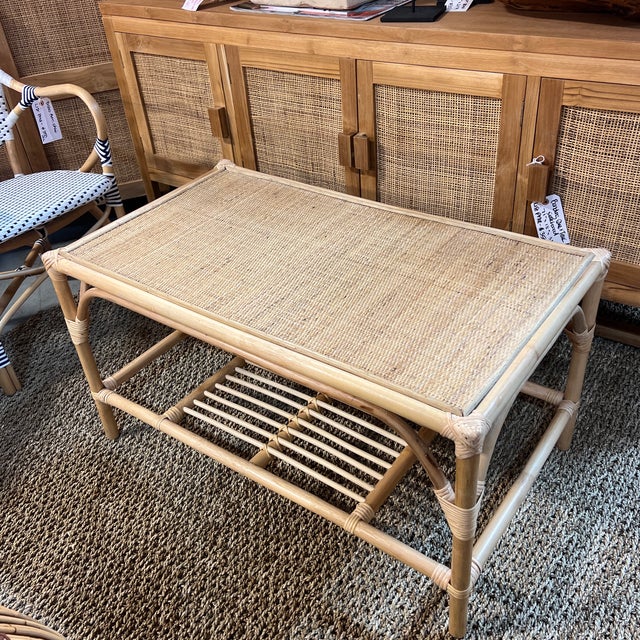 Boho Chic Rattan Coffee Table Chairish
