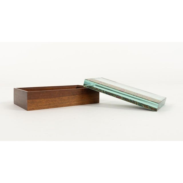 Mid-Century Modern Box in Wood and Art Glass by Erwin Burger for Fontana Arte, Italy, 1950s For Sale - Image 15 of 18