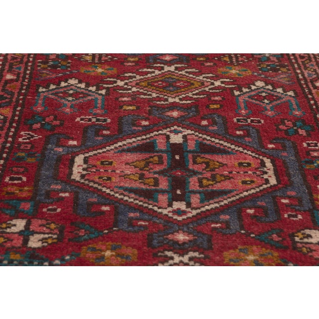 Vintage Persian Heriz Rug, 02'01 X 05'01 For Sale In Dallas - Image 6 of 10