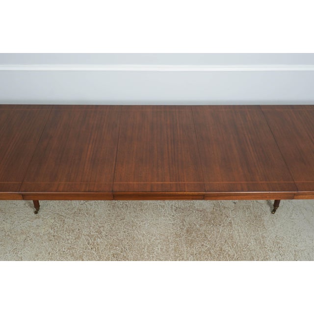 Councill Craftsmen Mahogany Inlaid French Directorie Dining Table For Sale - Image 14 of 18