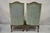 Vintage French Country Provincial High Back Walnut Arm Chairs (A) - A Pair For Sale - Image 10 of 12