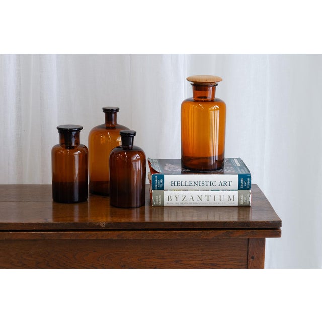 Danish Pharmacy Glass Bottles, 1890s, Set of 4 For Sale - Image 17 of 18