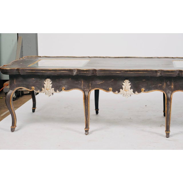 The Rothschild Collection Judson Rothschild “Wheels of Fortune” Black and Gilt Coffee Table, 2006 For Sale - Image 4 of 9
