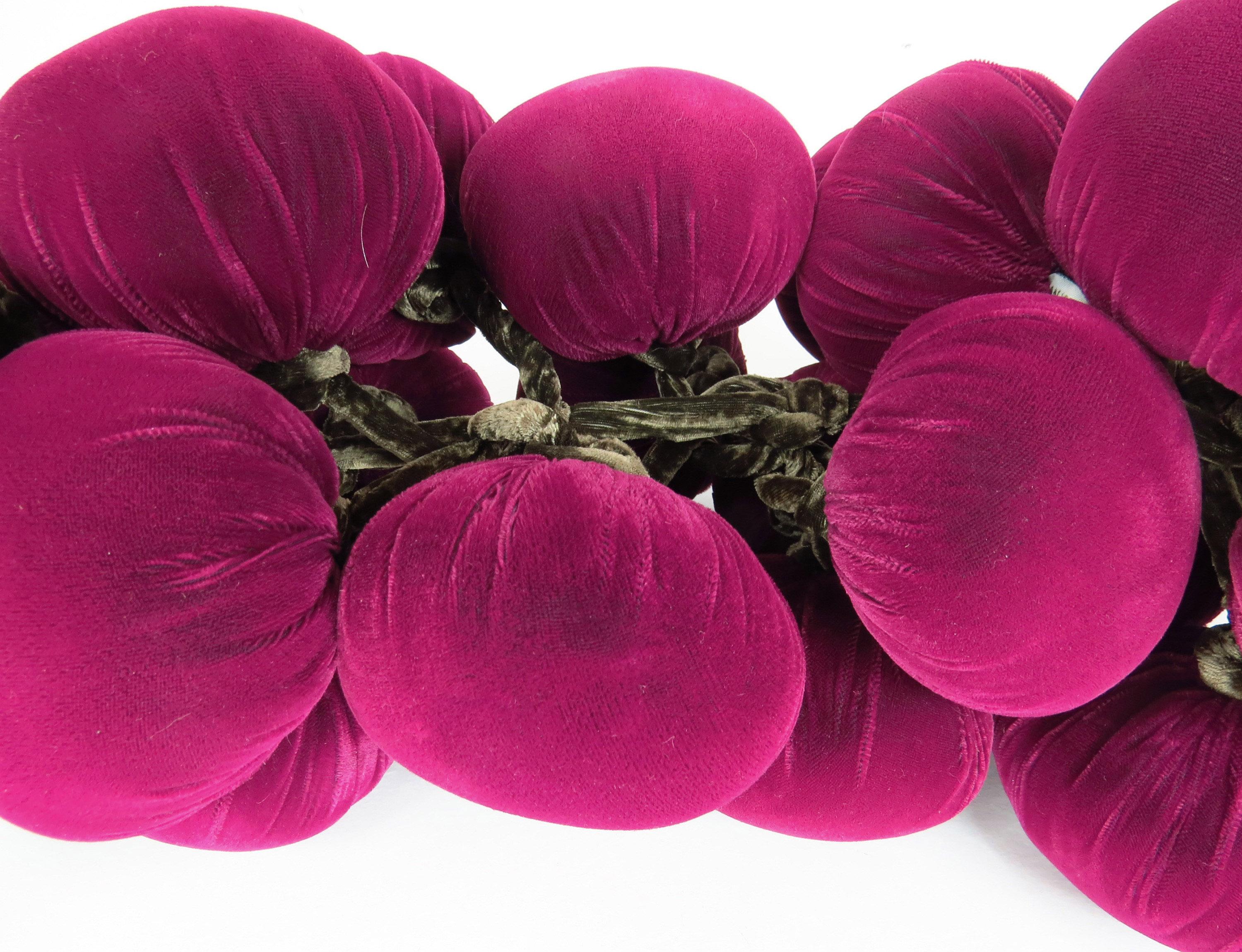 Coussin Vintage Oi San Francisco – Forme D'aubergine, Velours Violet