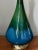 Mid-Century Modern Mid 20th Century Blue and Green Drip Glaze Lamp For Sale - Image 3 of 9