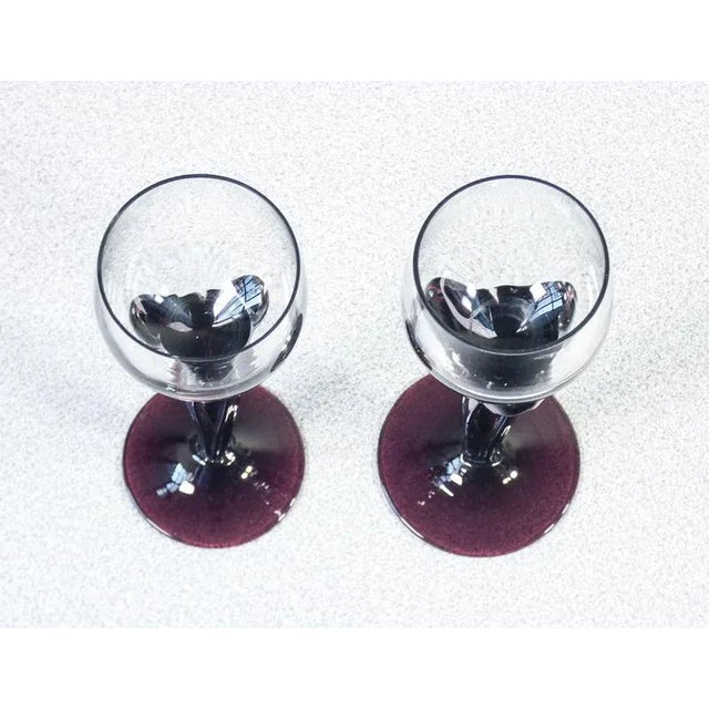 Blown Glass Goblets by Alicja Macocha, Set of 4 For Sale - Image 4 of 9