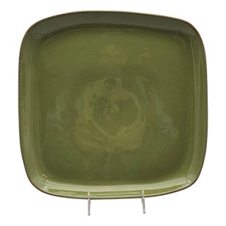 Vietri Cucina Fresca Lime Verde 12.75" Square Platter, Handcrafted in Italy For Sale