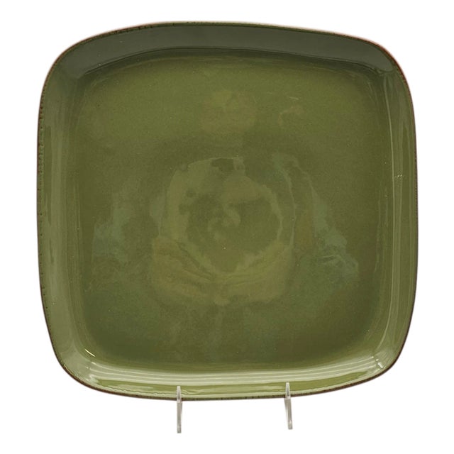 Vietri Cucina Fresca Lime Verde 12.75" Square Platter, Handcrafted in Italy For Sale