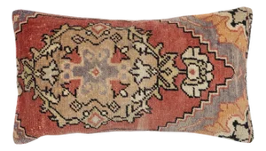 16"x28" Hand-Woven Kilim Cushion Cover. Lumbar Pillow Cover. Throw Pillow Cover