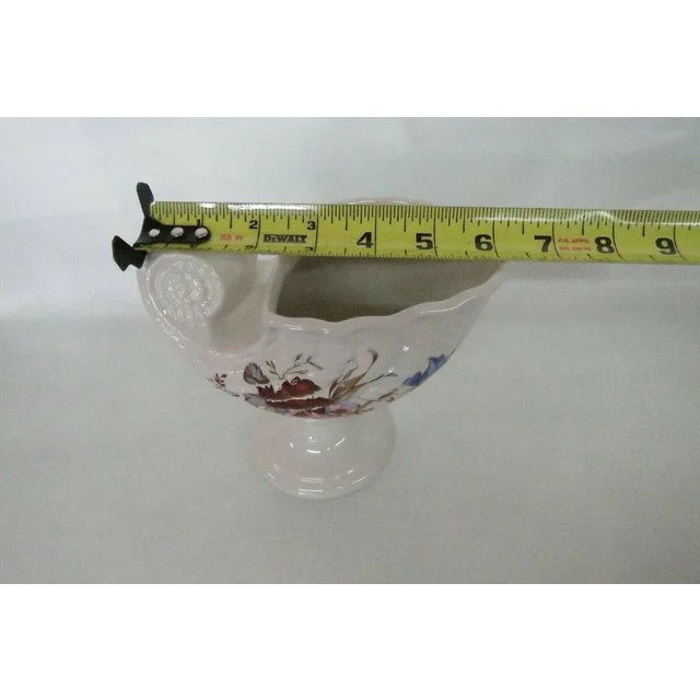 Off-white Staffordshire Fine Ceramics England Cornucopia Horn Vase For Sale - Image 8 of 11