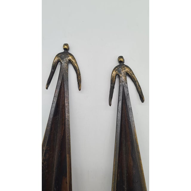 Vintage Bronze Sculptures, 1980s, Set of 2 For Sale - Image 6 of 8