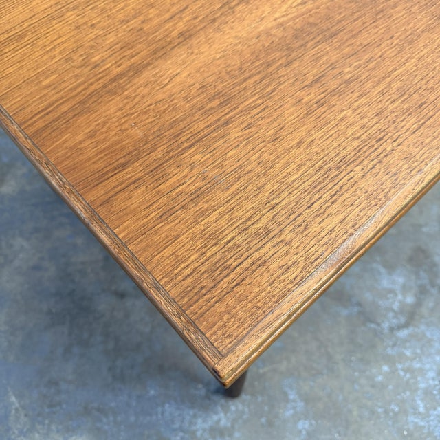 Wood Danish Modern Teak Dining Table With Hidden Extension Leaves, Circa 1960s For Sale - Image 7 of 8