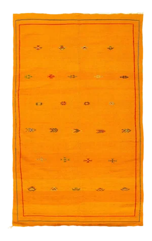 Vintage Hand Woven Flat Weave Moroccan Rug