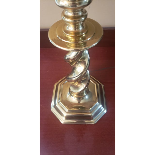 Stiffel Brass Barley Twist Table Lamp - 2 Available For Sale - Image 10 of 12