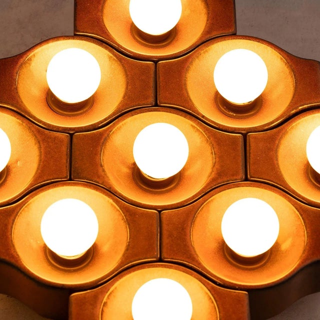 Mid-Century Wall Light or Ceiling Lamp in Brown Ceramic by Cari Zalloni for Leola, 1960s For Sale - Image 14 of 16