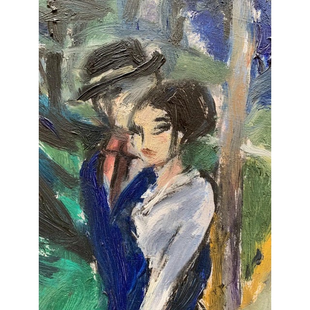 Bruno Paoli "The Alley" Original Italian Modern Street Scene, 20th Century Florence Italy Fine Art Painting, Oil on Canvas, 22x19.75" For Sale - Image 4 of 7