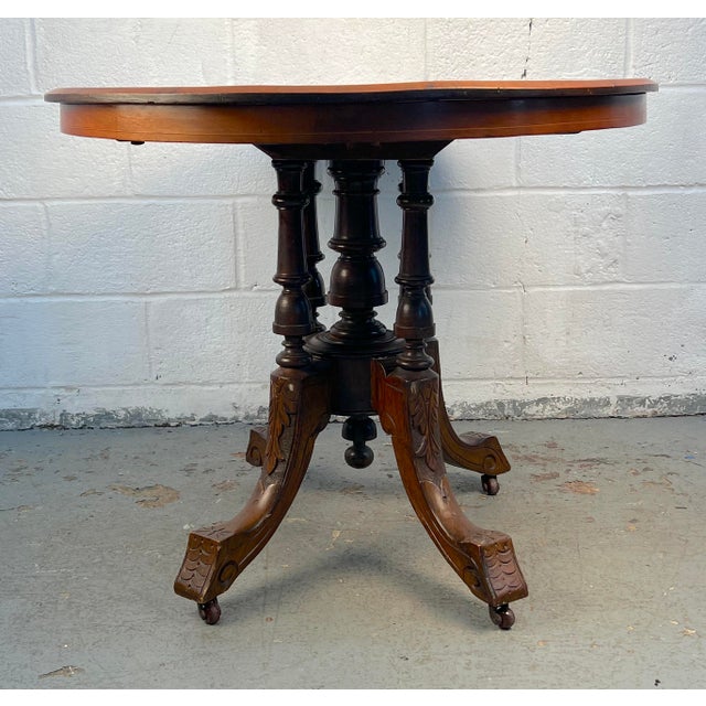 Brown Victorian Walnut Tilt-Top Table For Sale - Image 8 of 12