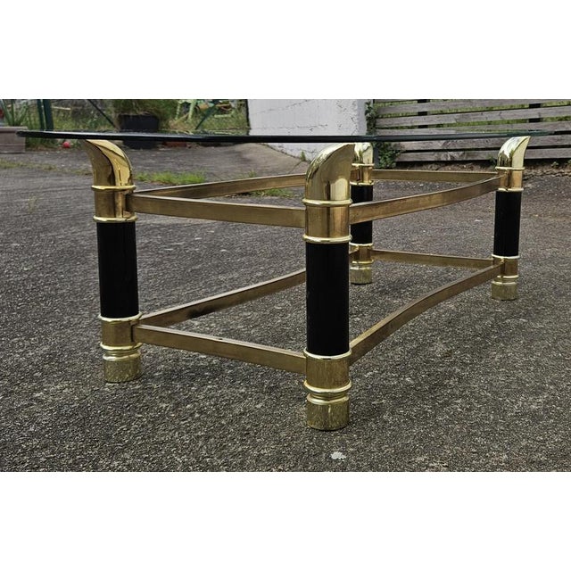 Italian Faux Tusk Glass Coffee Table, 1980s For Sale - Image 9 of 15